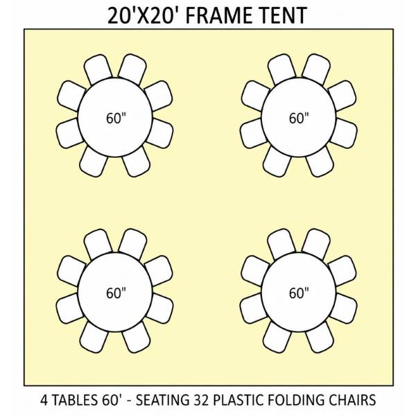 20x20 Tent Layout Plan