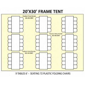 20x30 Tent Layout Plan
