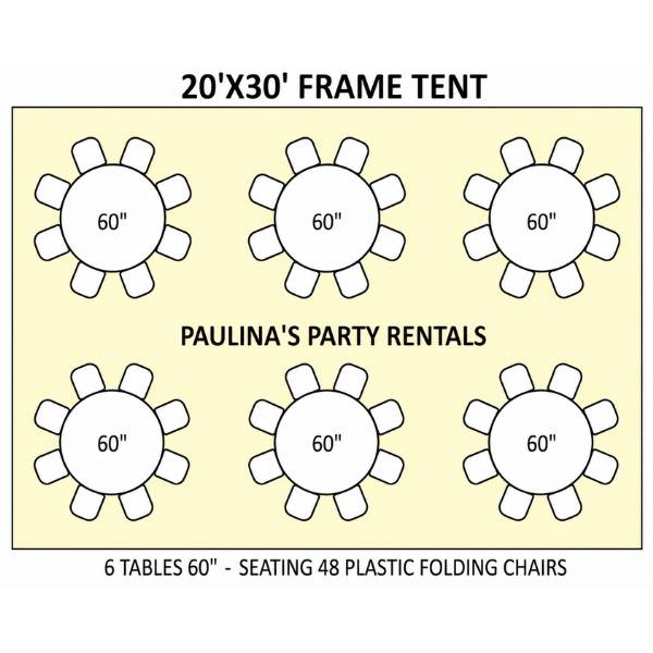 20x30 Tent Layout Plan (Round Tables)