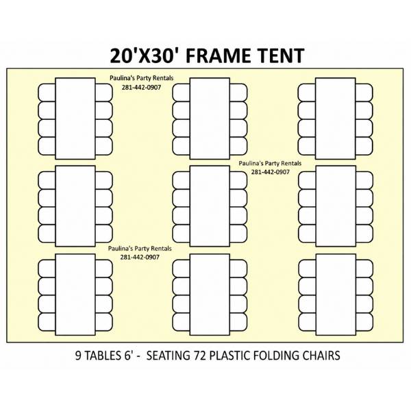 20x30 Tent Layout Plan